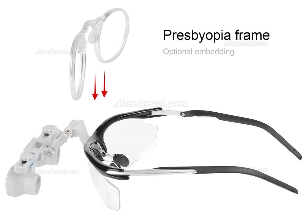 YOYU DY-116 3.5X-R Dental Binocular Loupes Magnifier Operation Loupe with Presbyopia Frame